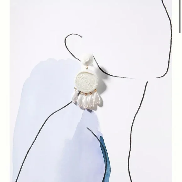 NWT lake life preppy circle drop earrings - Picture 3 of 5